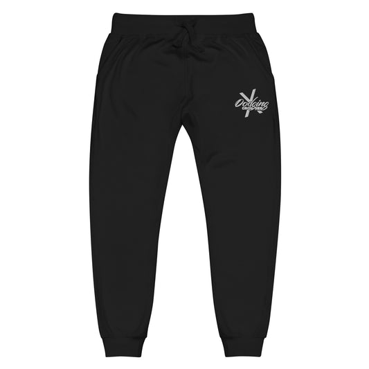 Dodging Crosses Embroidery Unisex fleece sweatpants