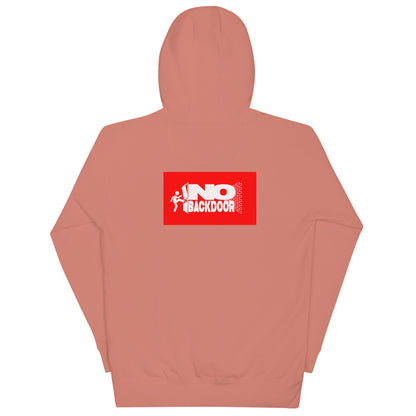 Dodging Crosses Stitch W No Backdoors logo Unisex Hoodie