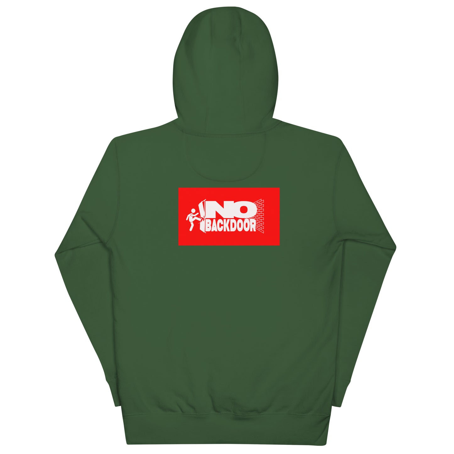 Dodging Crosses Stitch W No Backdoors logo Unisex Hoodie
