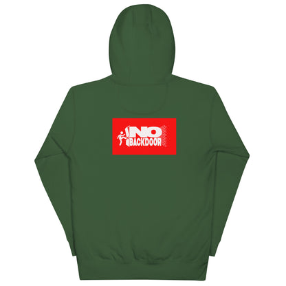 Dodging Crosses Stitch W No Backdoors logo Unisex Hoodie