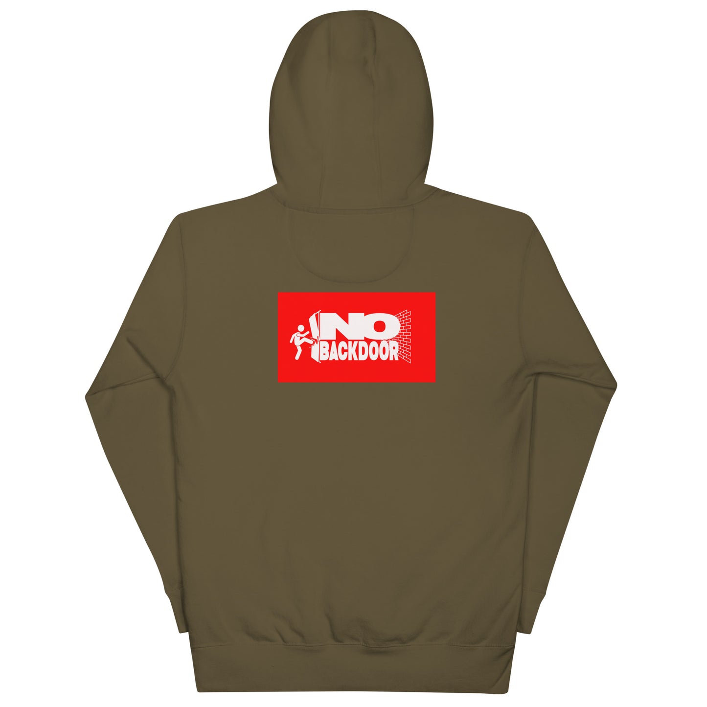 Dodging Crosses Stitch W No Backdoors logo Unisex Hoodie