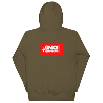 Dodging Crosses Stitch W No Backdoors logo Unisex Hoodie