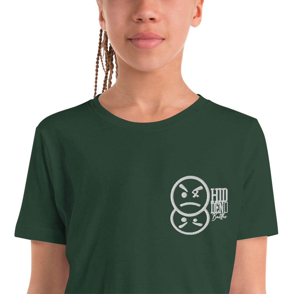 Hidden Battles Embroidery Youth Short Sleeve T-Shirt